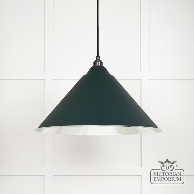 Hockliffe Pendant Light In Smooth Nickel And Dingle Exterior 49506di Main L