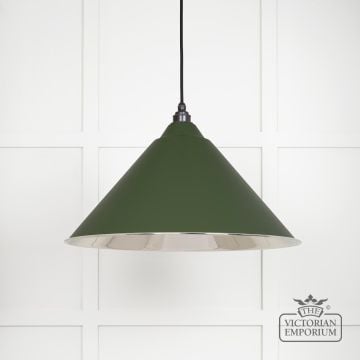 Hockliffe Pendant Light In Smooth Nickel And Heath Exterior 49506h 1 L