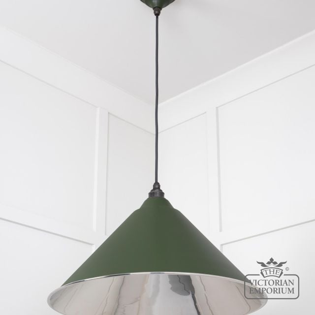 Hockliffe Pendant Light In Smooth Nickel And Heath Exterior 49506h 3 L