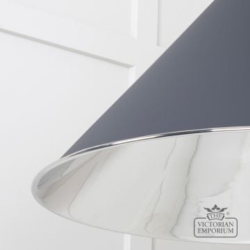 Hockliffe Pendant Light In Smooth Nickel And Slate Exterior 49506sl 4 L