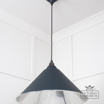Hockliffe Pendant Light In Smooth Nickel And Soot Exterior 49506so 2 L