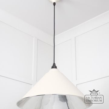 Hockliffe Pendant Light In Smooth Nickel And Teasel Exterior 49506te 2 L