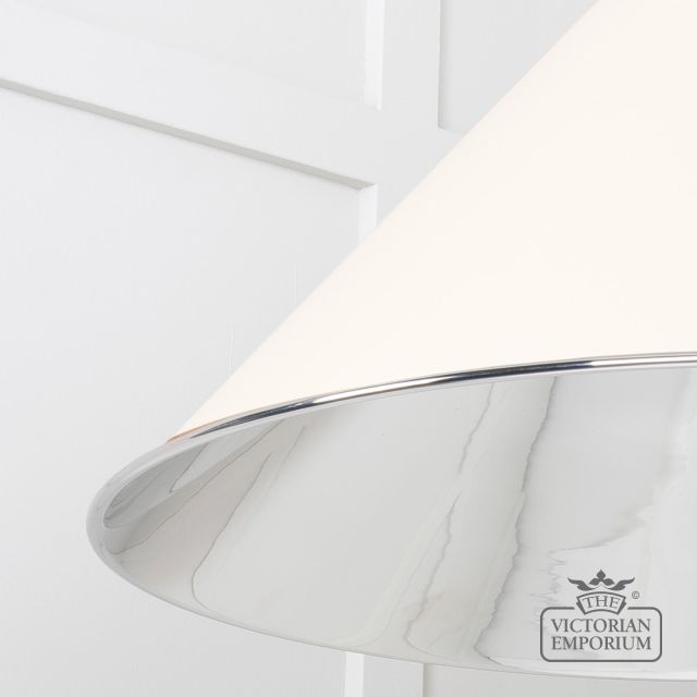 Hockliffe Pendant Light In Smooth Nickel And Teasel Exterior 49506te 4 L