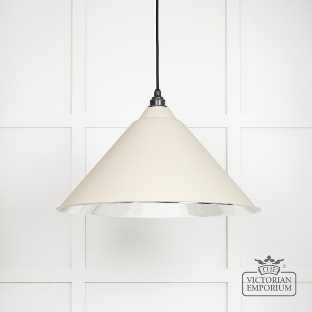 Hockliffe Pendant Light In Smooth Nickel And Teasel Exterior 49506te Main L