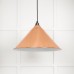 Hockliffe pendant light in smooth copper and White gloss interior 49510 1 l