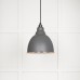 Brindle pendant light in Bluff with white gloss interior 49507bl 1 l