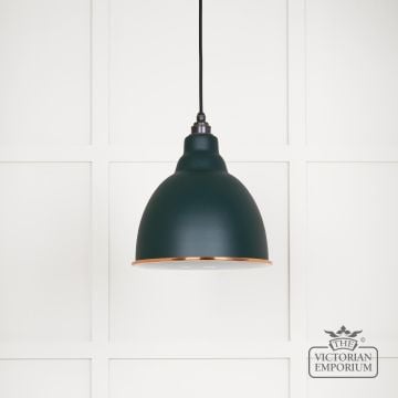 Brindle pendant light in Dingle with white gloss interior