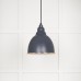 Brindle pendant light in Slate with white gloss interior 49507sl 1 l