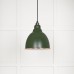 Brindle pendant light in Heath with white gloss interior 49507h 1 l