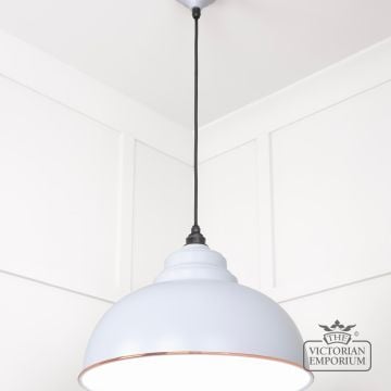 Harlow Pendant Light In Birch With White Gloss Interior 49508bi 2 L