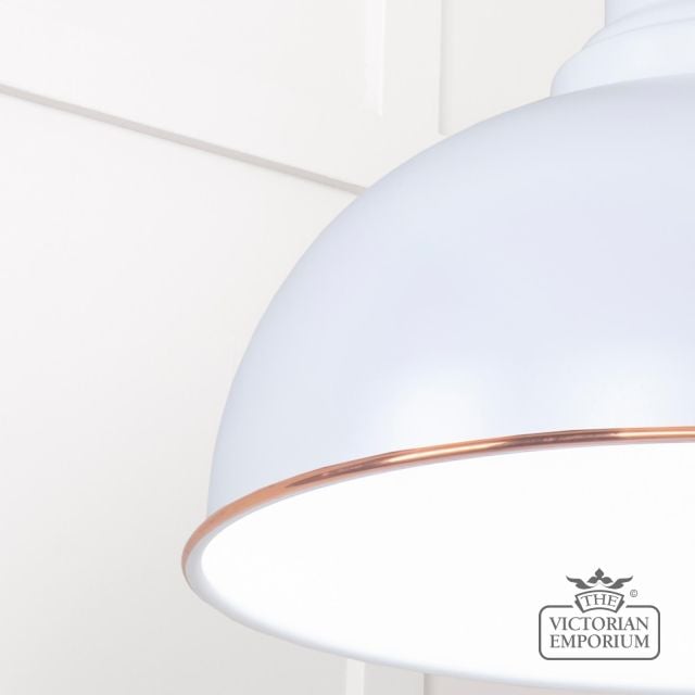 Harlow Pendant Light In Birch With White Gloss Interior 49508bi 4 L
