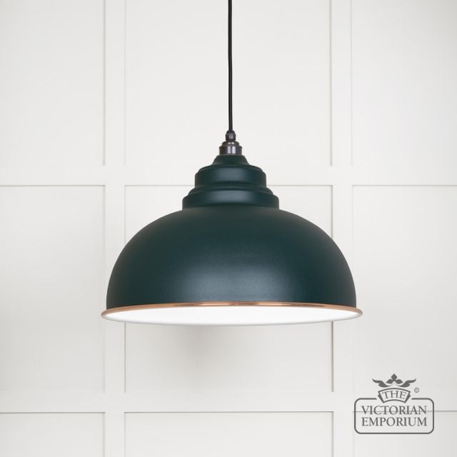 Harlow Pendant Light In Dingle With White Gloss Interior 49508di Main L