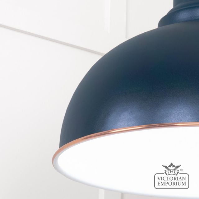 Harlow Pendant Light In Dusk With White Gloss Interior 49508du 4 L