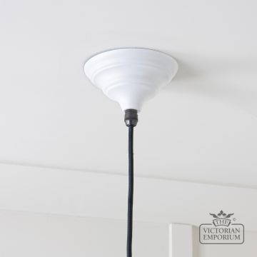 Harlow Pendant Light In Flock With White Gloss Interior 49508f 5 L