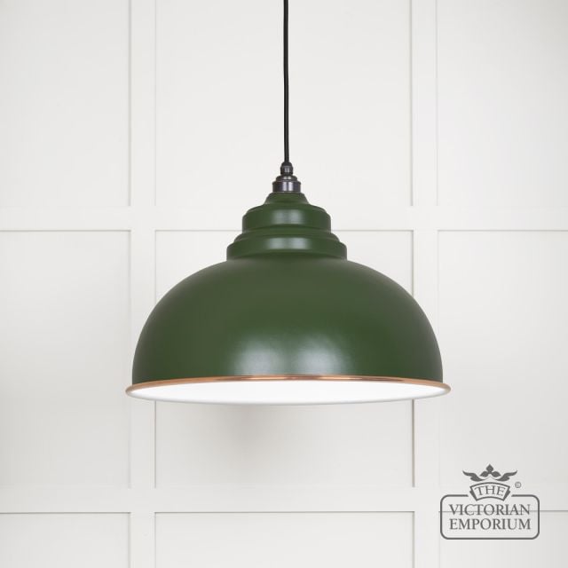 Harlow Pendant Light In Heath With White Gloss Interior 49508h Main L