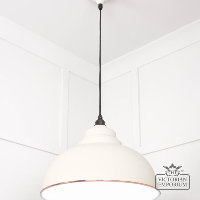 Harlow Pendant Light In Teasel With White Gloss Interior 49508te 2 L