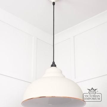 Harlow Pendant Light In Teasel With White Gloss Interior 49508te 3 L