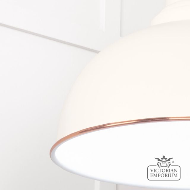 Harlow Pendant Light In Teasel With White Gloss Interior 49508te 4 L