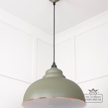 Harlow Pendant Light In Tump With White Gloss Interior 49508tu 3 L