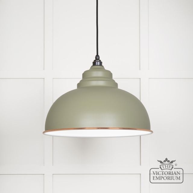 Harlow Pendant Light In Tump With White Gloss Interior 49508tu Main L