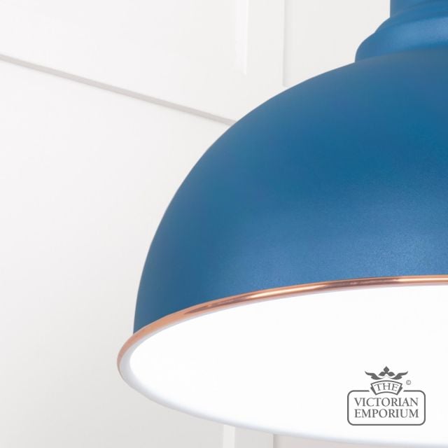 Harlow Pendant Light In Upstream With White Gloss Interior 49508u 4 L