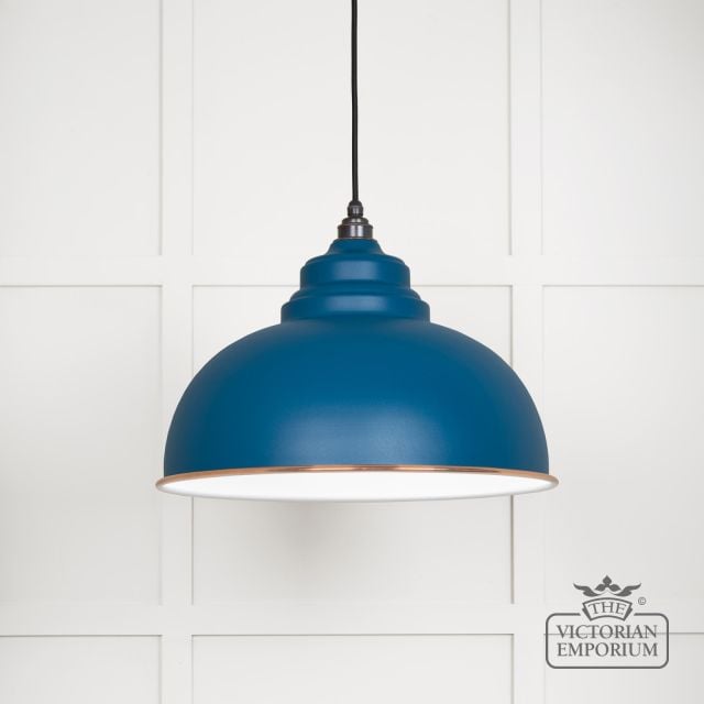 Harlow Pendant Light In Upstream With White Gloss Interior 49508u Main L