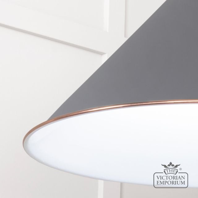 Hockliffe Pendant Light In Bluff And White Gloss Interior 49510bl 4 L