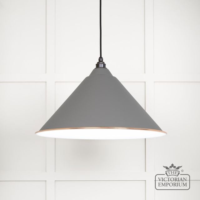 Hockliffe Pendant Light In Bluff And White Gloss Interior 49510bl Main L