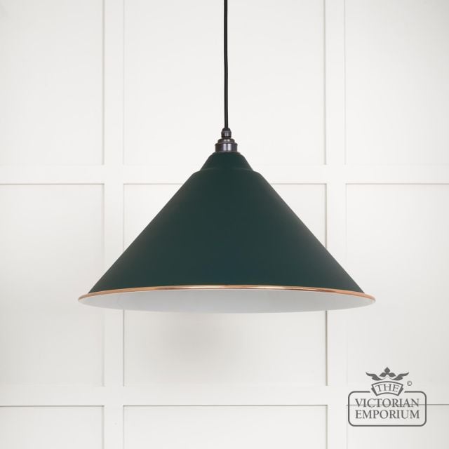Hockliffe pendant light in Dingle and White gloss interior