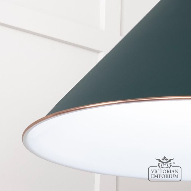 Hockliffe Pendant Light In Dingle And White Gloss Interior 49510di 4 L