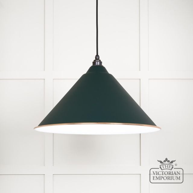 Hockliffe Pendant Light In Dingle And White Gloss Interior 49510di Main L