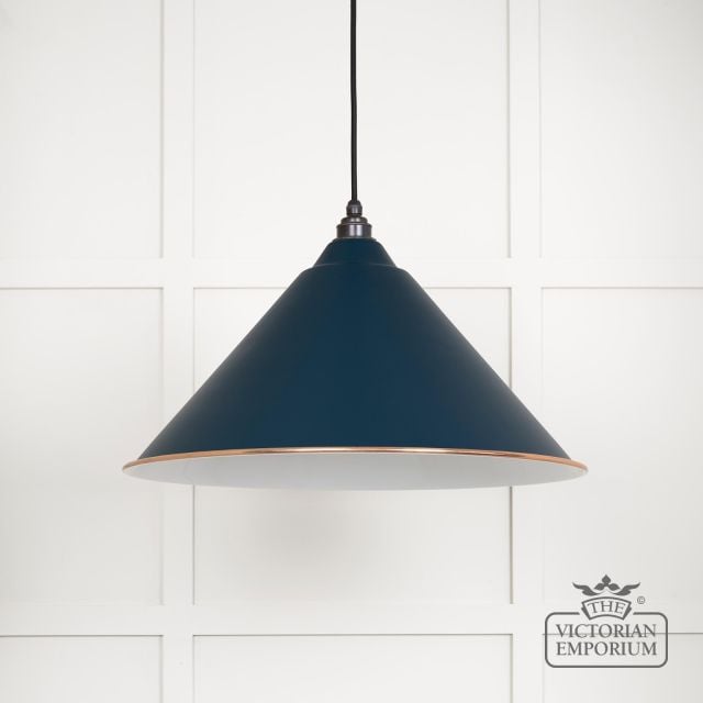 Hockliffe pendant light in Dusk and White gloss interior