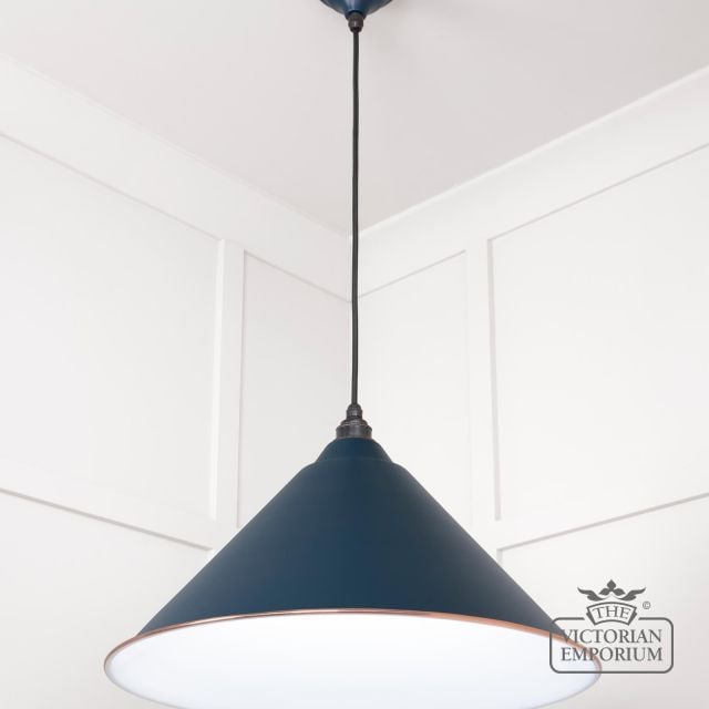 Hockliffe Pendant Light In Dusk And White Gloss Interior 49510du 2 L