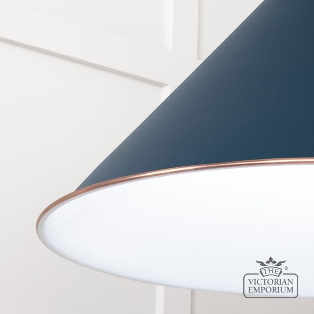 Hockliffe Pendant Light In Dusk And White Gloss Interior 49510du 4 L