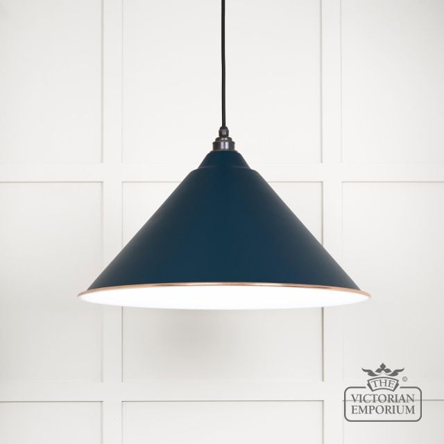 Hockliffe Pendant Light In Dusk And White Gloss Interior 49510du Main L