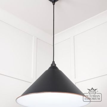 Hockliffe Pendant Light In Black And White Gloss Interior 49510eb 2 L