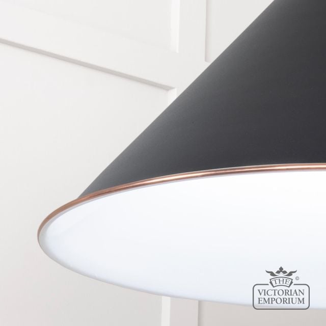 Hockliffe Pendant Light In Black And White Gloss Interior 49510eb 4 L