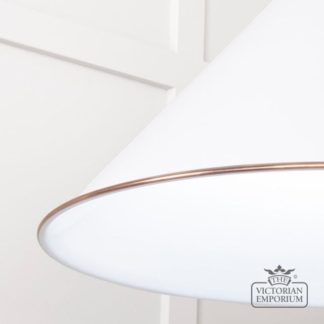 Hockliffe Pendant Light In Flock And White Gloss Interior 49510f 4 L