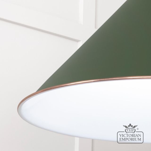 Hockliffe Pendant Light In Heath And White Gloss Interior 49510h 4 L