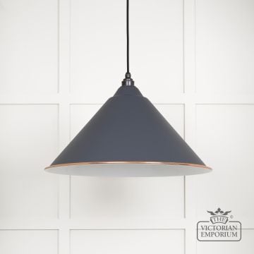 Hockliffe pendant light in Slate and White gloss interior