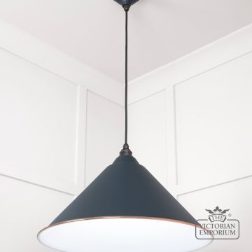 Hockliffe Pendant Light In Soot And White Gloss Interior 49510so 2 L