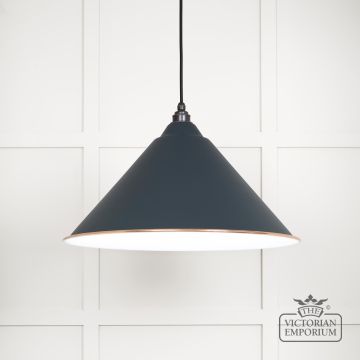 Hockliffe Pendant Light In Soot And White Gloss Interior 49510so Main L
