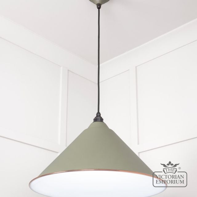 Hockliffe Pendant Light In Tump And White Gloss Interior 49510tu 2 L