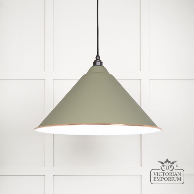 Hockliffe Pendant Light In Tump And White Gloss Interior 49510tu Main L