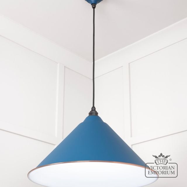 Fe Pendant Light In Upstream And White Gloss Interior 49510u 2 L