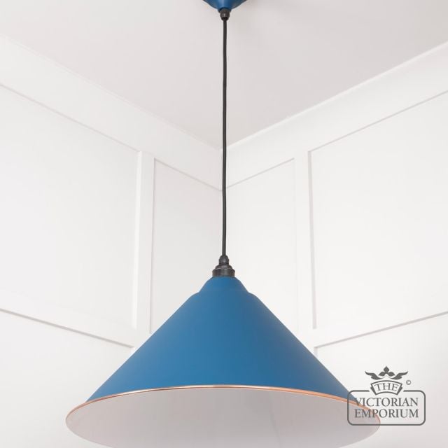 Fe Pendant Light In Upstream And White Gloss Interior 49510u 3 L