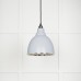 Brindle pendant light in Birch with hammered nickel interior 49511bi 1 l
