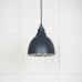 Brindle pendant light in Soot with hammered nickel interior 49511so 1 l