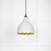 Brindle pendant light in Flock with hammered brass interior 49517f 1 l