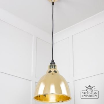 Brindle Pendant Light In Smooth Brass Finish 49518 2 L